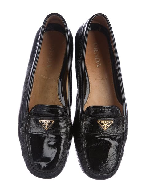 platform loafers women prada|prada patent leather loafers women's.